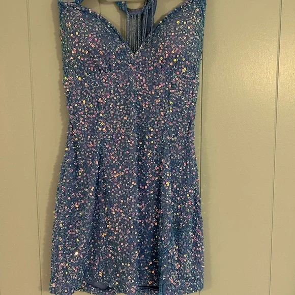 sachin and babi light blue dress Dresses | Periwinkle Homecoming Dress